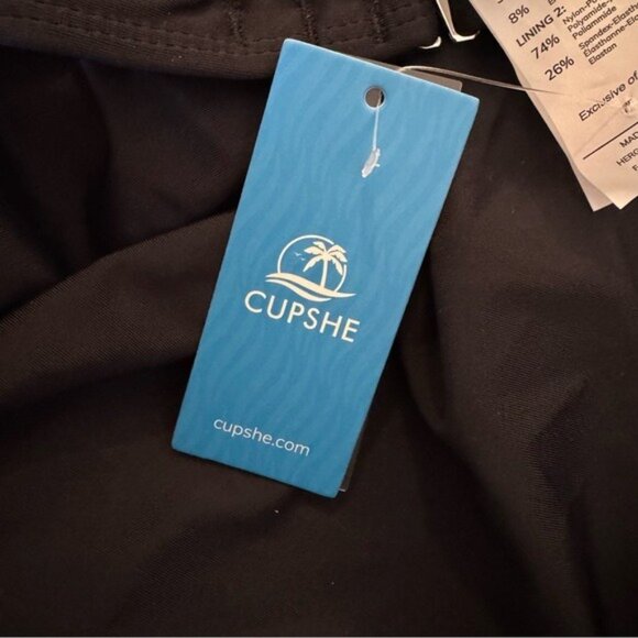 NWT Cupshe Tummy Control Lovely Lace Underwire One Piece Swimsuit Black Size M - Picture 11 of 16